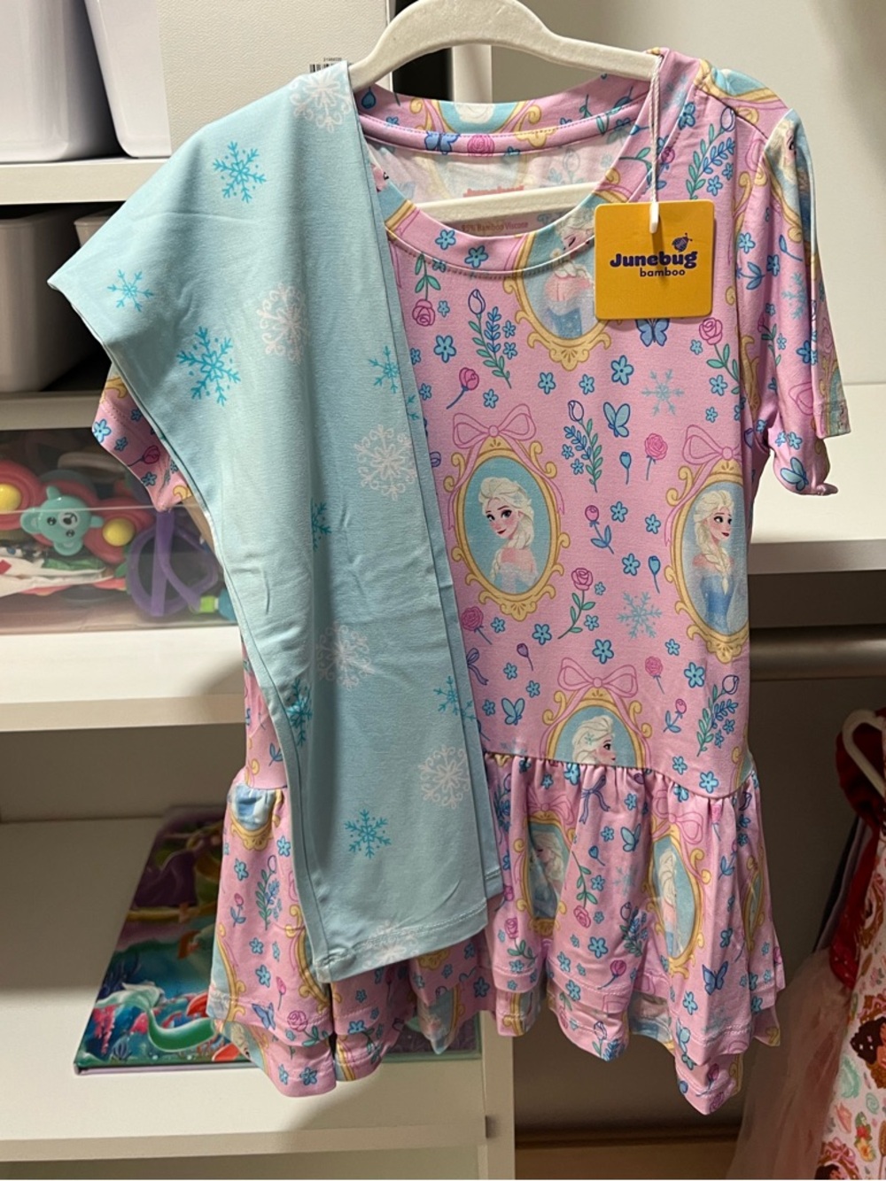 Junebug Bamboo Froster Fairytales Elsa Peplum Top & Leggings size 5/6